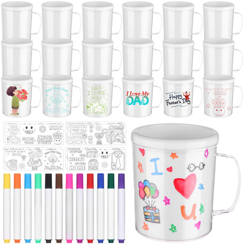 Taza DAVAXI 8 oz para pintar, ideal como regalo y para manualidades.