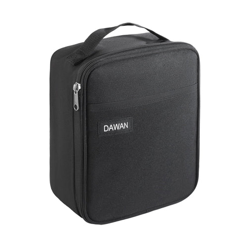 DAWAN bolsa térmica congelable exterior negro para transporte cómodo de comidas.