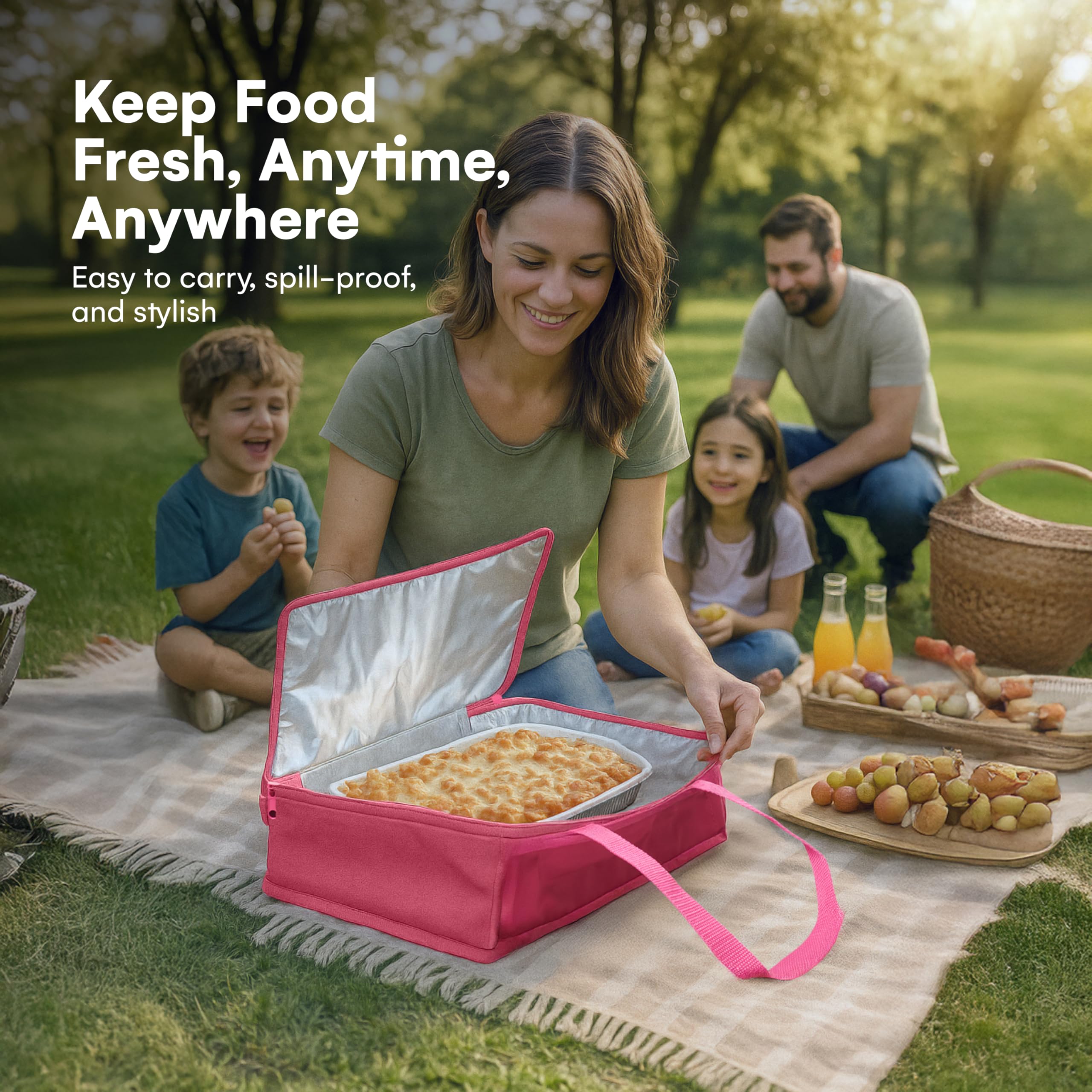 Dawhud Direct: regalo práctico en rosa para fiestas, picnics y días de oficina.