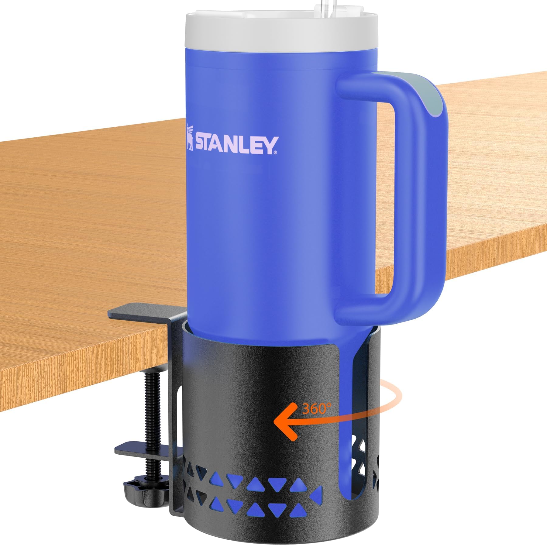 Dawolrp abrazadera para taza en escritorio con giro 360° y sujeción estable.