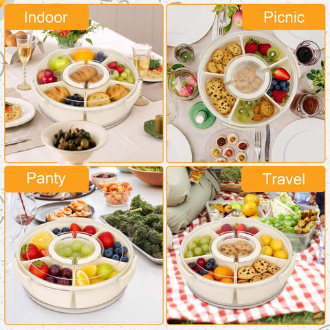 Dayacoco bandeja tapa bloqueo frescura mantiene los alimentos frescos.