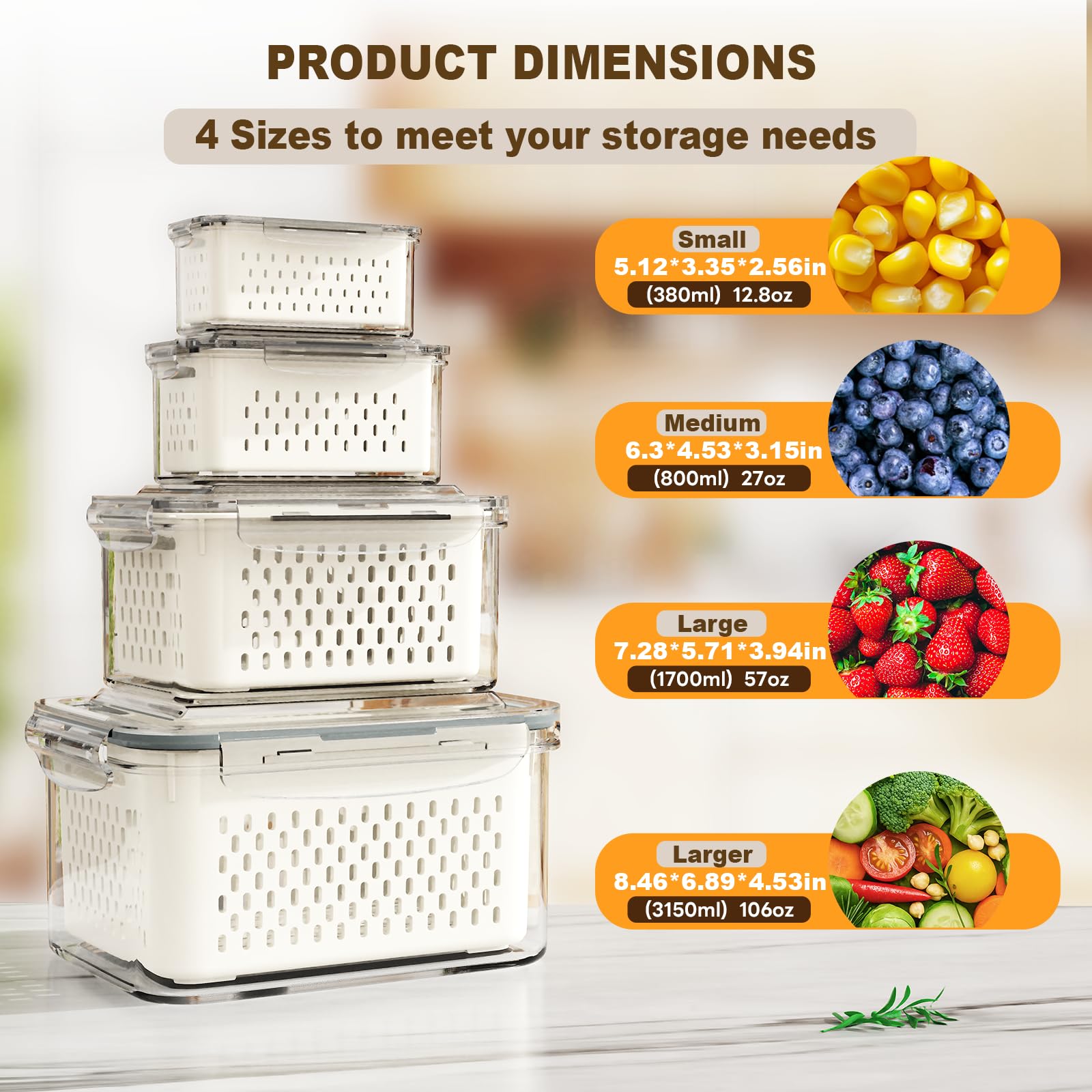 Dayacoco: cesta de drenaje para frutas y verduras facilita lavado y escurrido