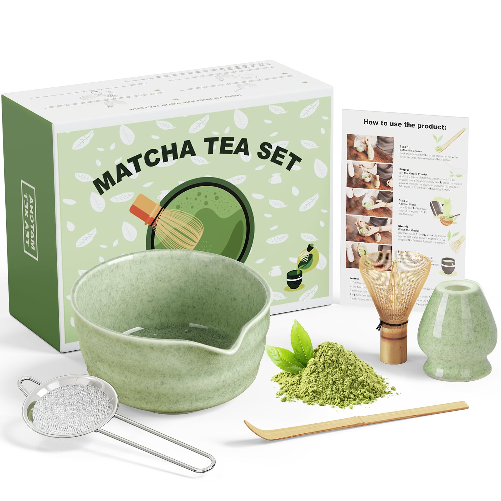Dayacoco matcha batidor de bambú para batidos suaves y controlados.