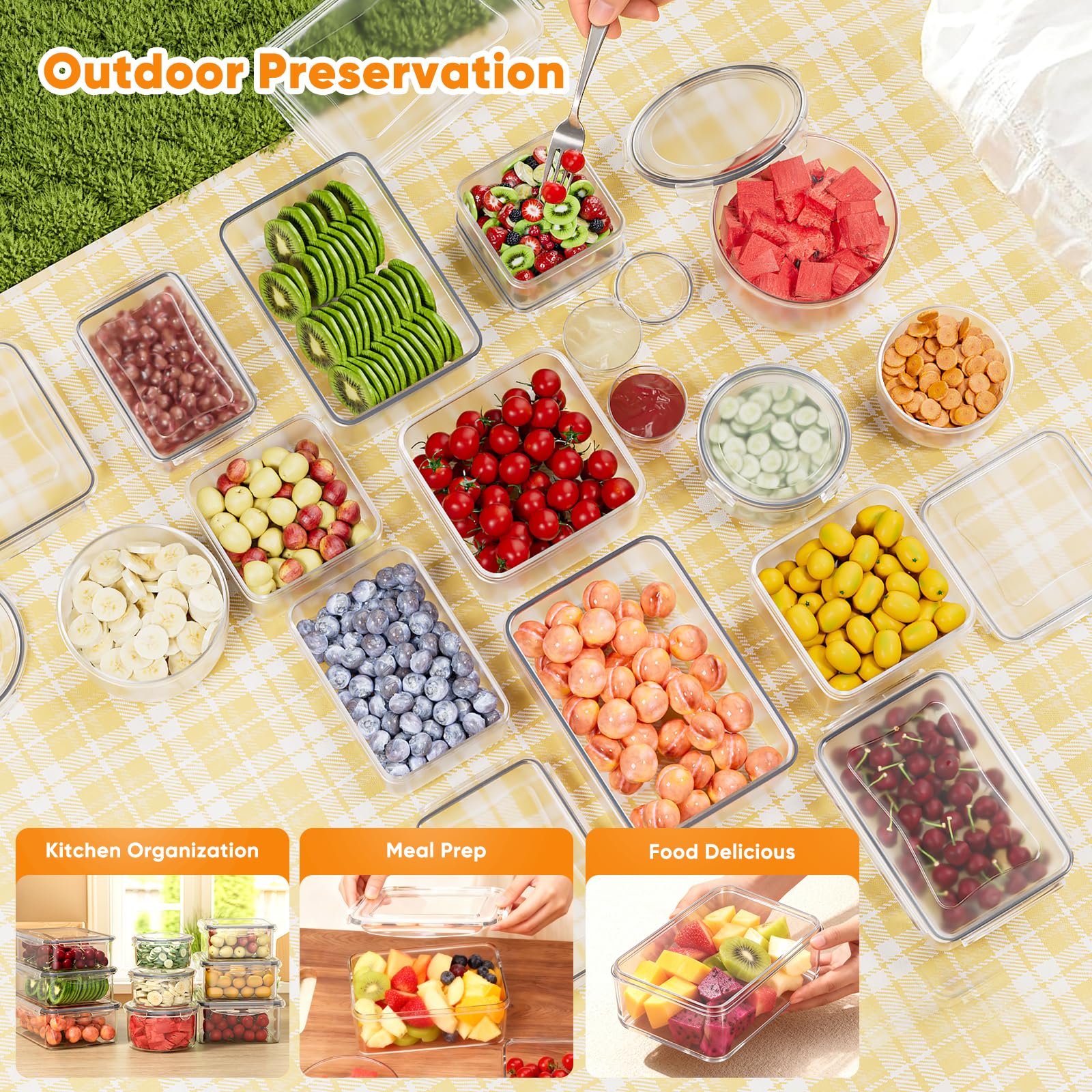 Dayacoco material sin BPA aptos alimentarios, envase seguro para almacenar en refrigerador