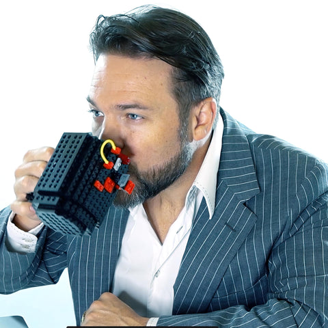 DAYMOO taza con bloques 2 en 1 compatible con grandes bloques