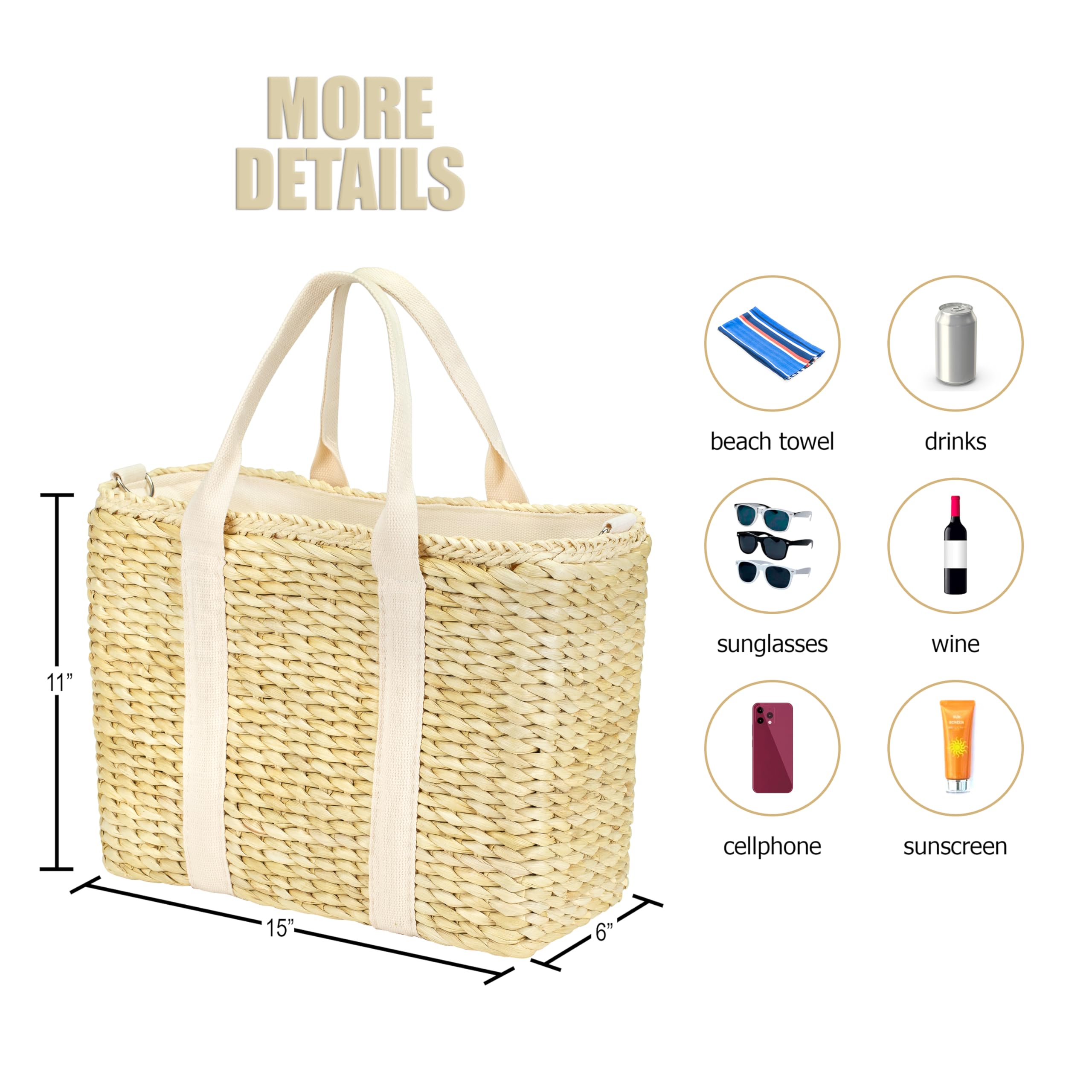 Daytani uso multifuncional bolsa, versátil para picnic o almuerzo