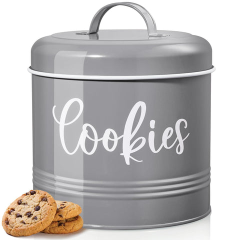DAYYET Lata de galletas 1 galón con tapa hermética para galletas frescas