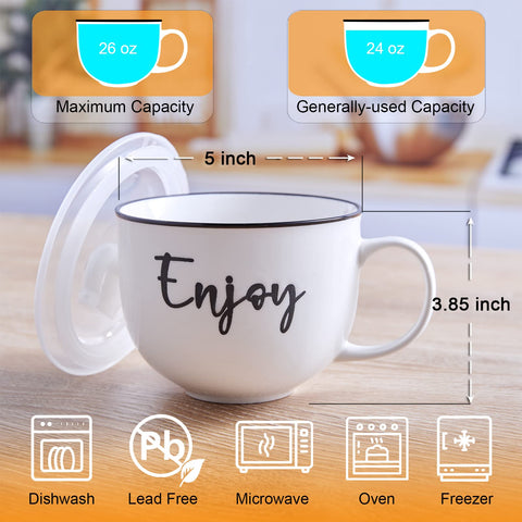 DAYYET taza grande con diseño country para cocina moderna