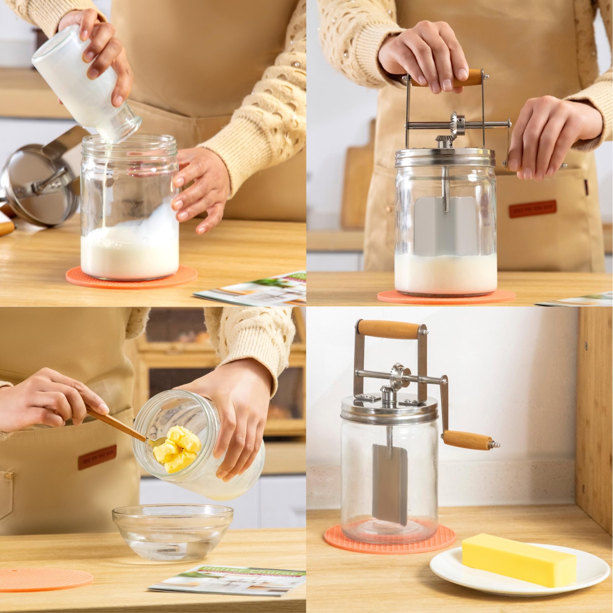 Libro de recetas Dazey con ideas para mantequilla casera
