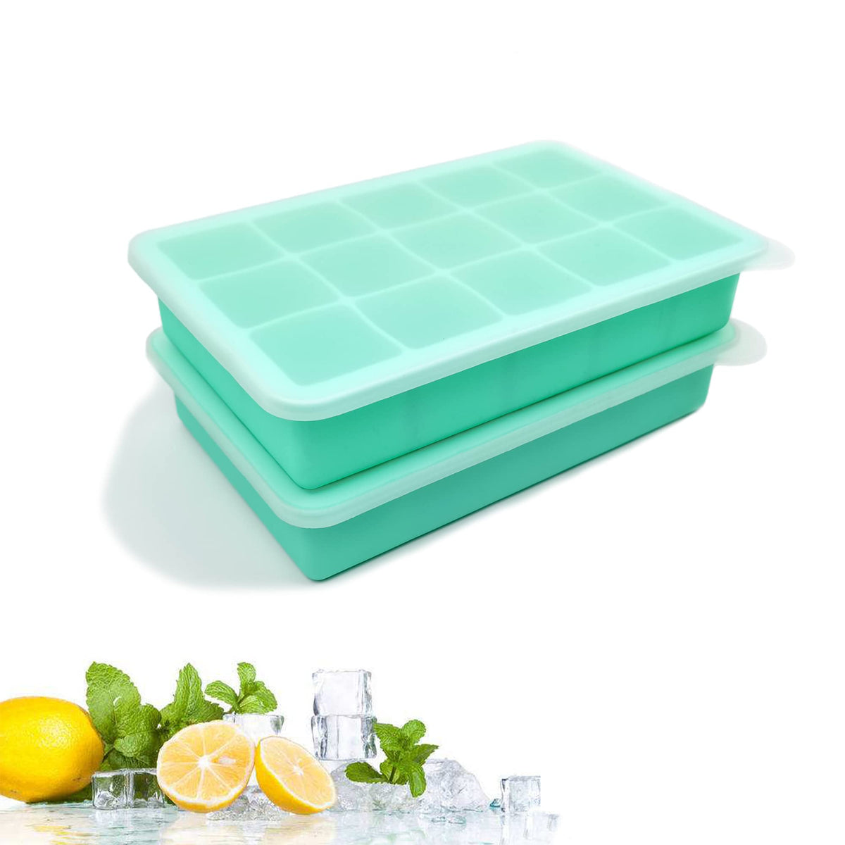 DCCPAA moldes de hielo silicona con tapas removibles para cócteles frescos.