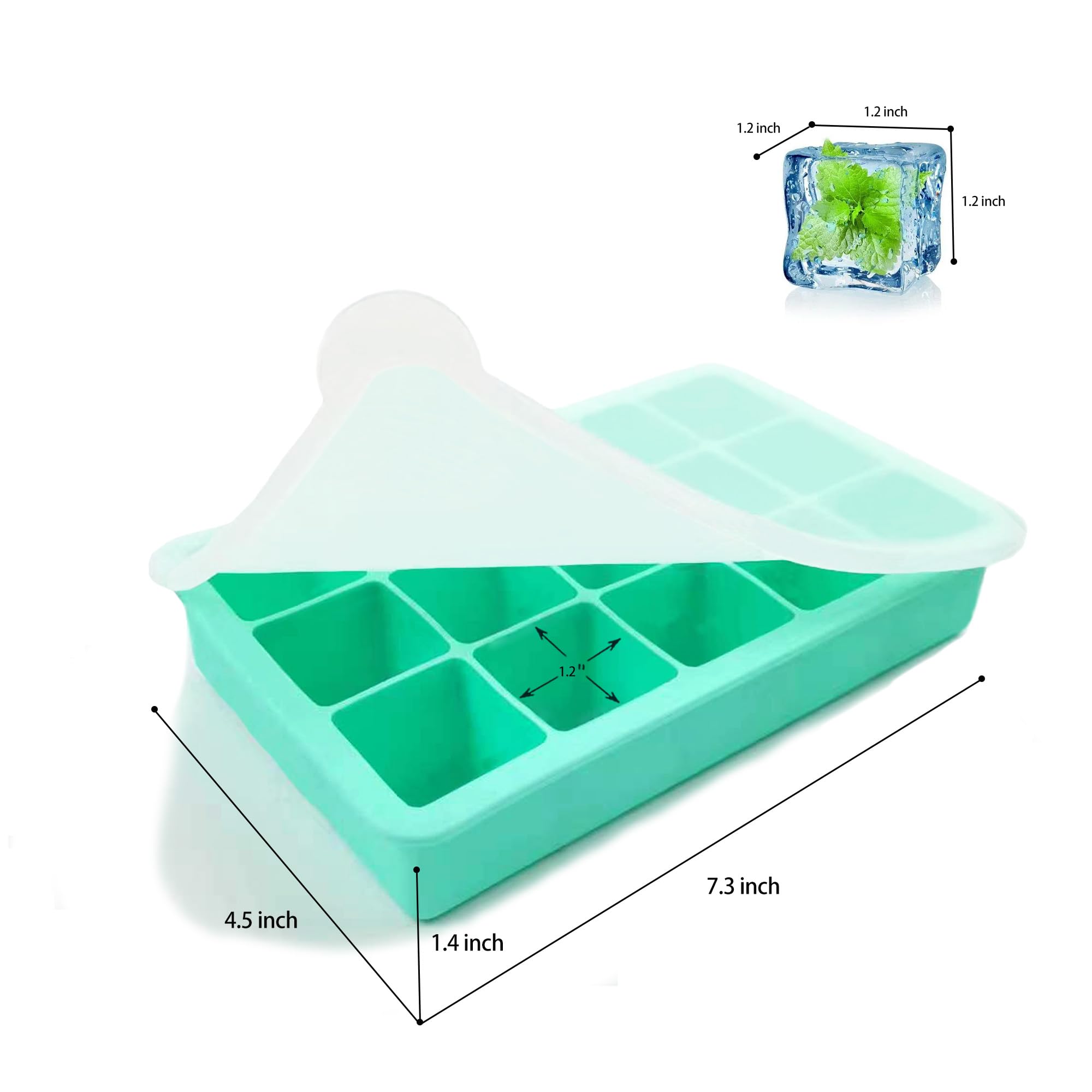 DCCPAA molde de hielo silicona 15 cubos para enfriar bebidas uniformemente.