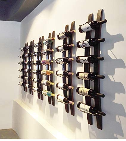 DCIGNA estante pared vino barril: almacenamiento compacto para botellas.