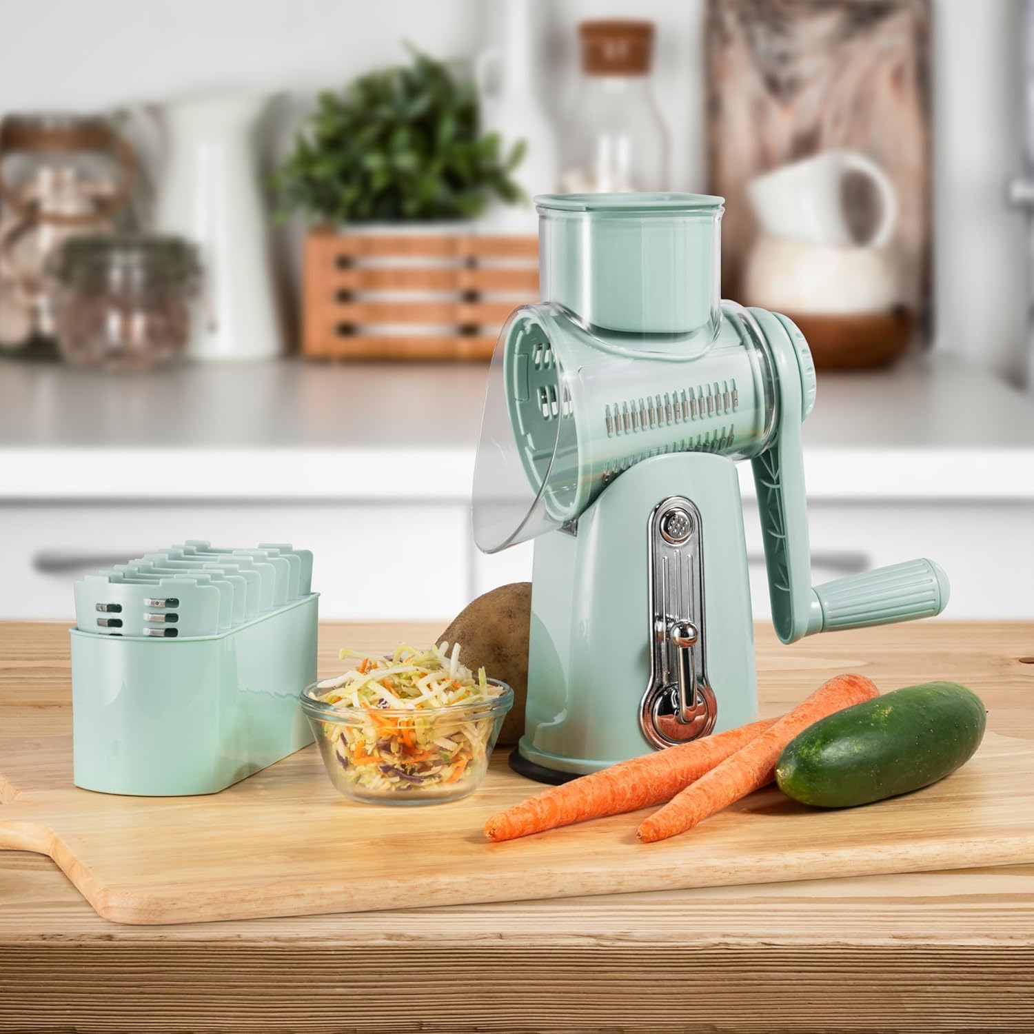 DCIGNA uso cocina multifuncional: prepara rallar, cortar y trocear fácilmente.