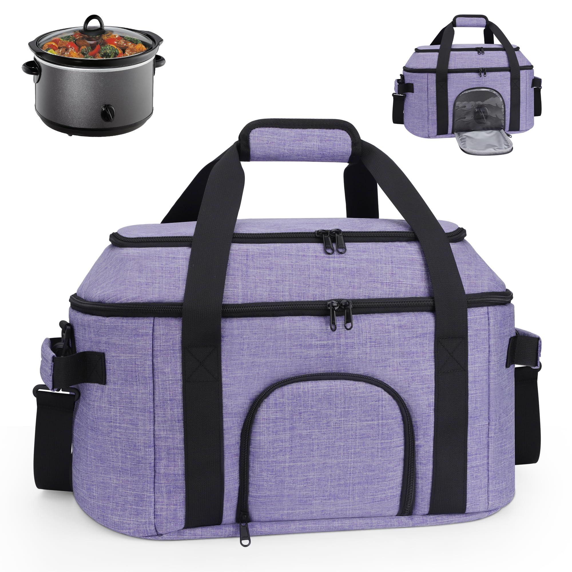 DD DEVILLI bolsa porta-olla-lenta de doble capa para transporte seguro de ollas grandes
