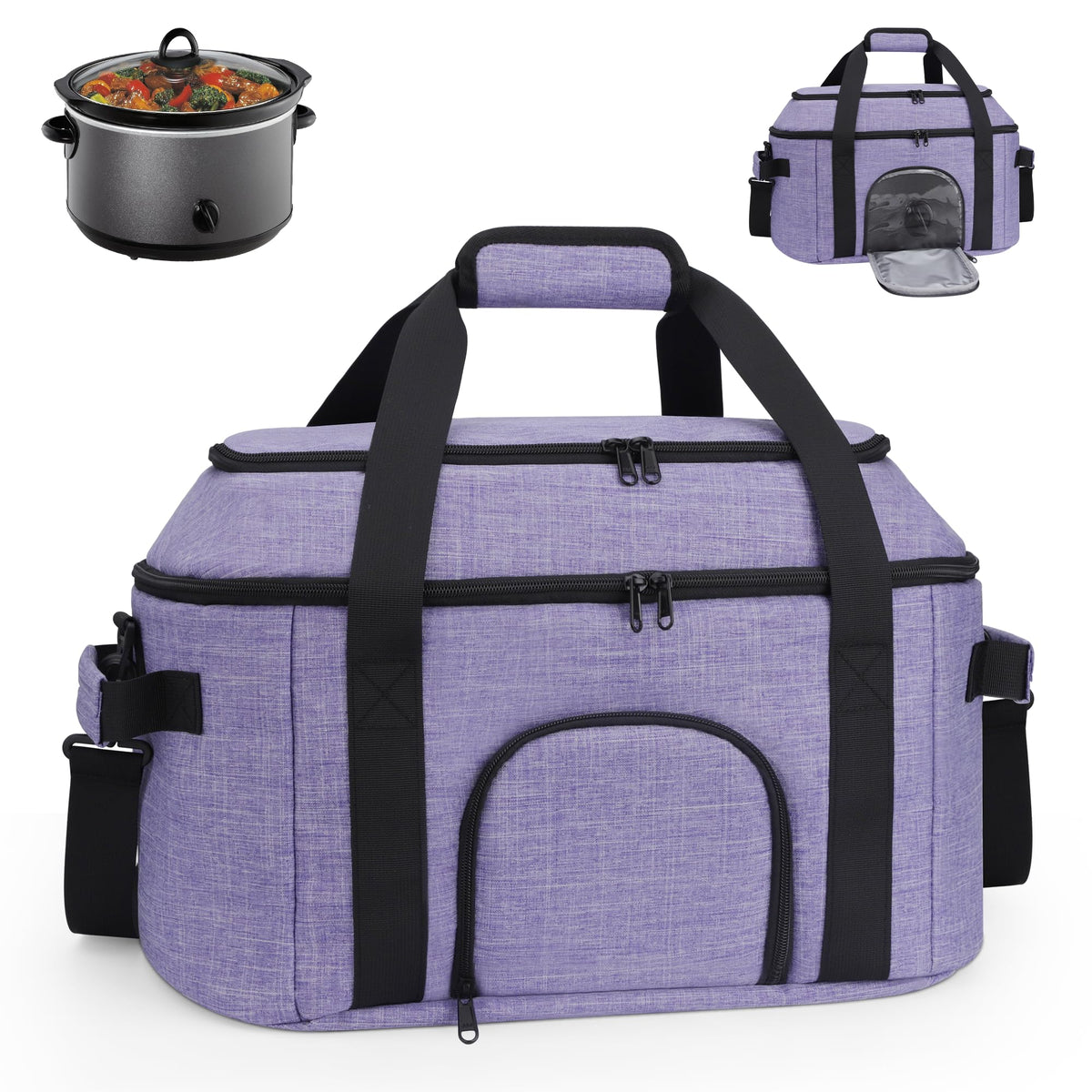 DD DEVILLI bolsa porta-olla-lenta de doble capa para transporte seguro de ollas grandes