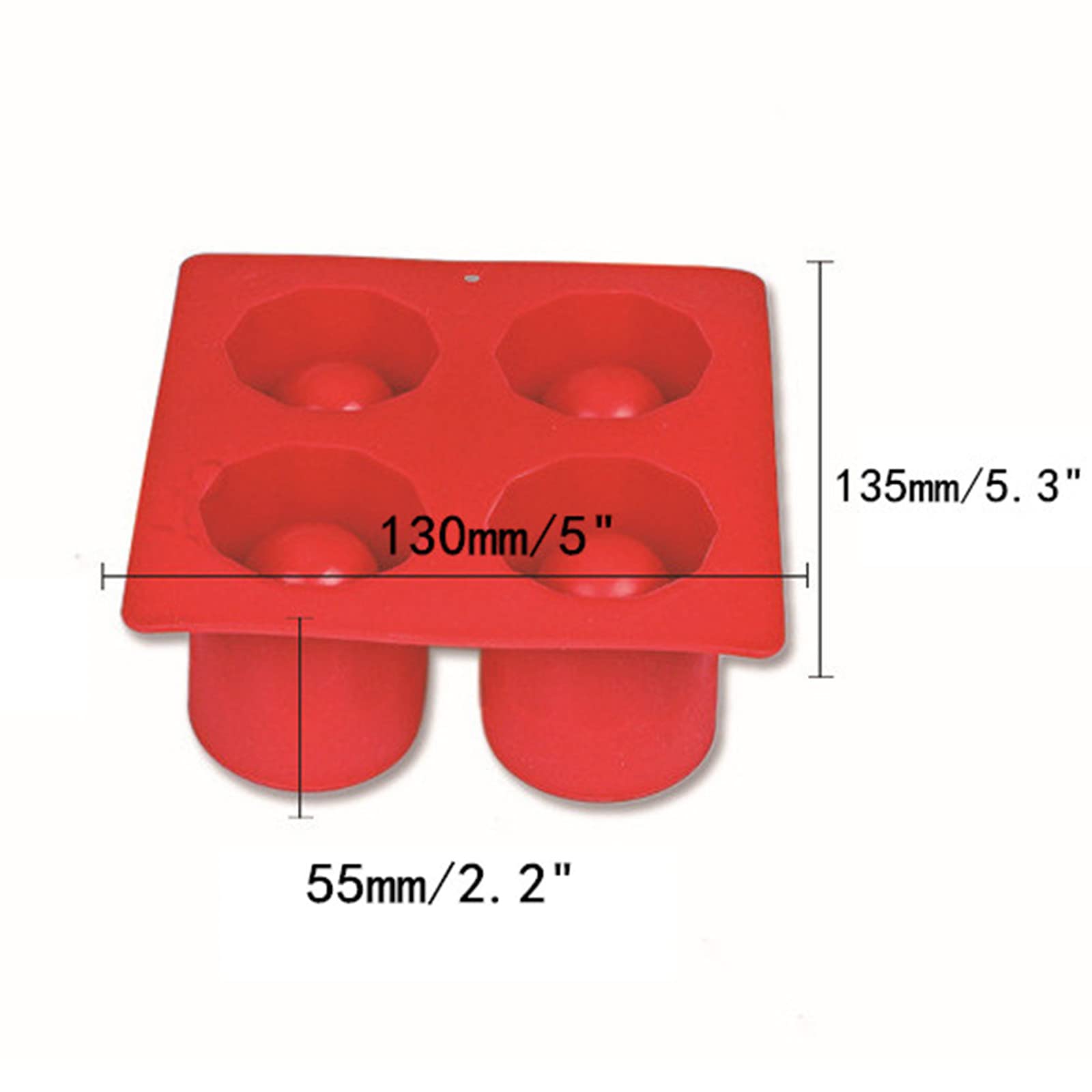 DD-life molde de silicona flexible para copas de chupito redondeadas, ideal para preparaciones rápidas.