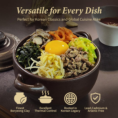 DDasiBowl olla de piedra coreana 34oz con tapa para mantener caliente