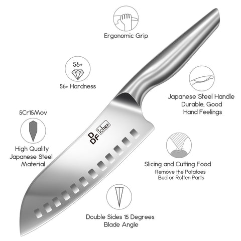 Cuchillo chef japonés de alto carbono DDF iohEF para cortes precisos