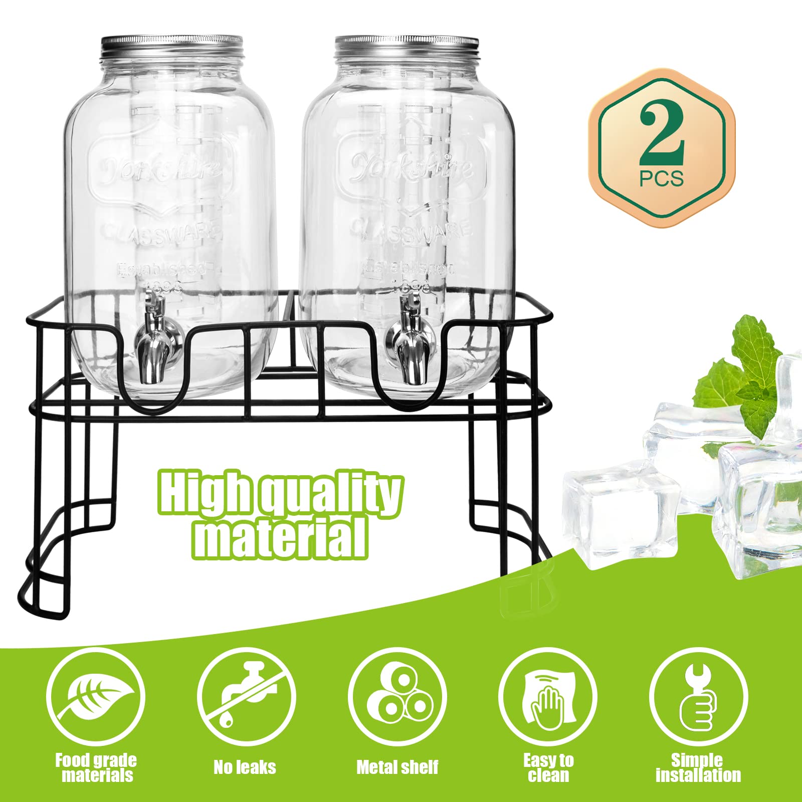 Dispensador DD&HAPP con tapa de acero inoxidable y protección.