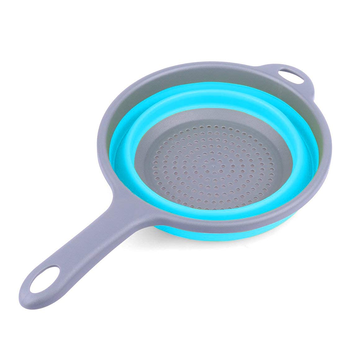 ddLUCK colador plegable azul apto lavavajillas para limpieza fácil.