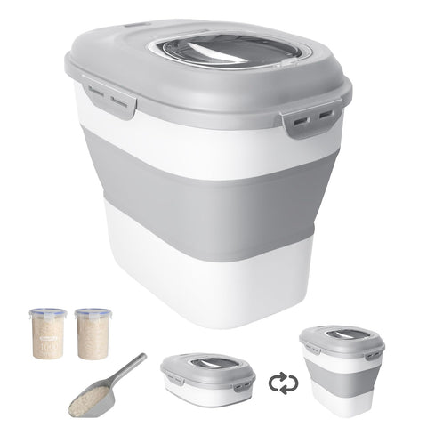 DDMOMMY contenedor-alimentos con ruedas facilita mover y reorganizar la despensa.