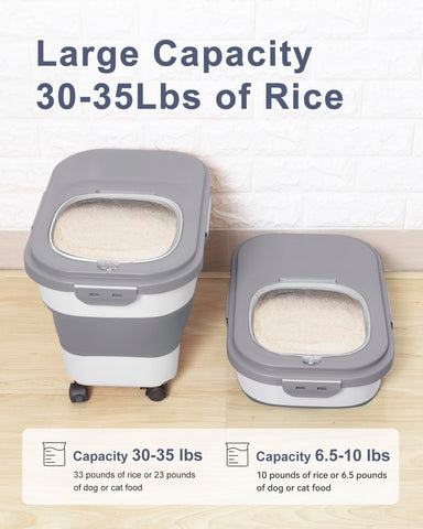Contenedor DDMOMMY para arroz plegable, ahorro de espacio.