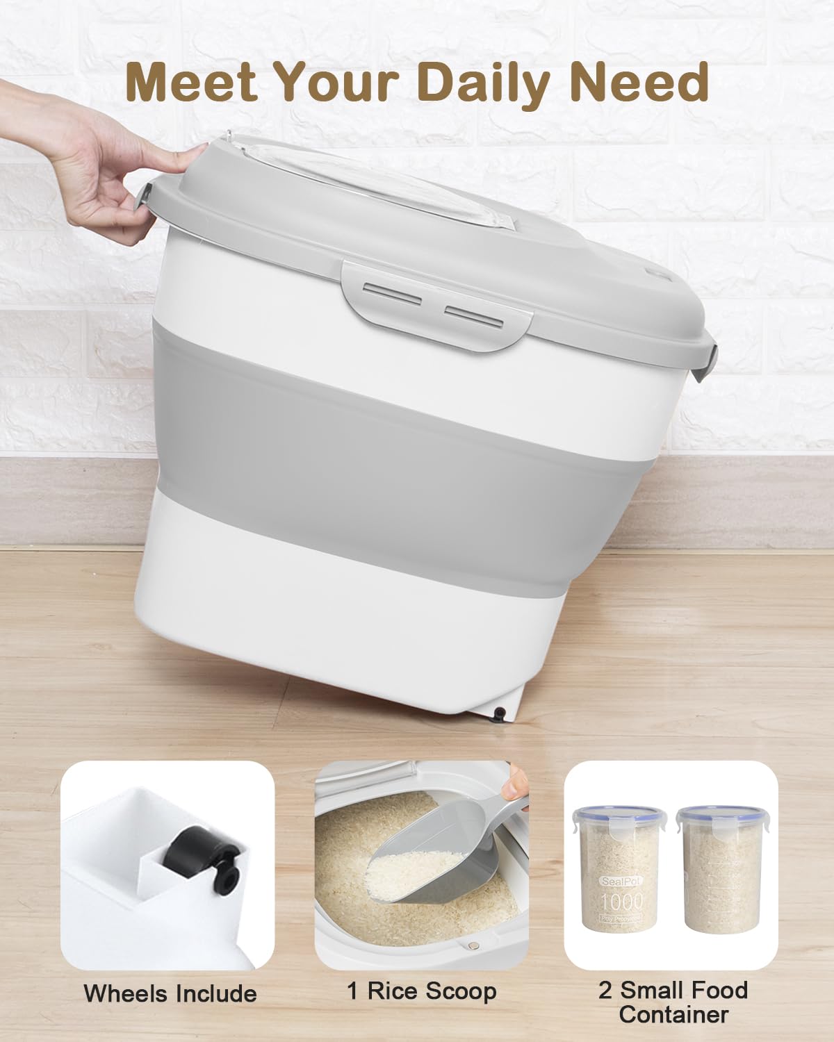 DDMOMMY contenedor harina uso multiplo sirve para varios ingredientes.
