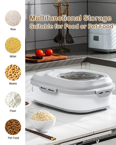 DDMOMMY dispensador alimentos seguro mantiene protegidos los productos.