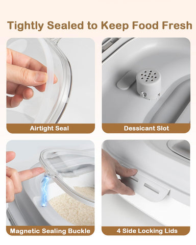 DDMOMMY recipiente arroz plegable ahorra espacio y almacenamiento práctico.
