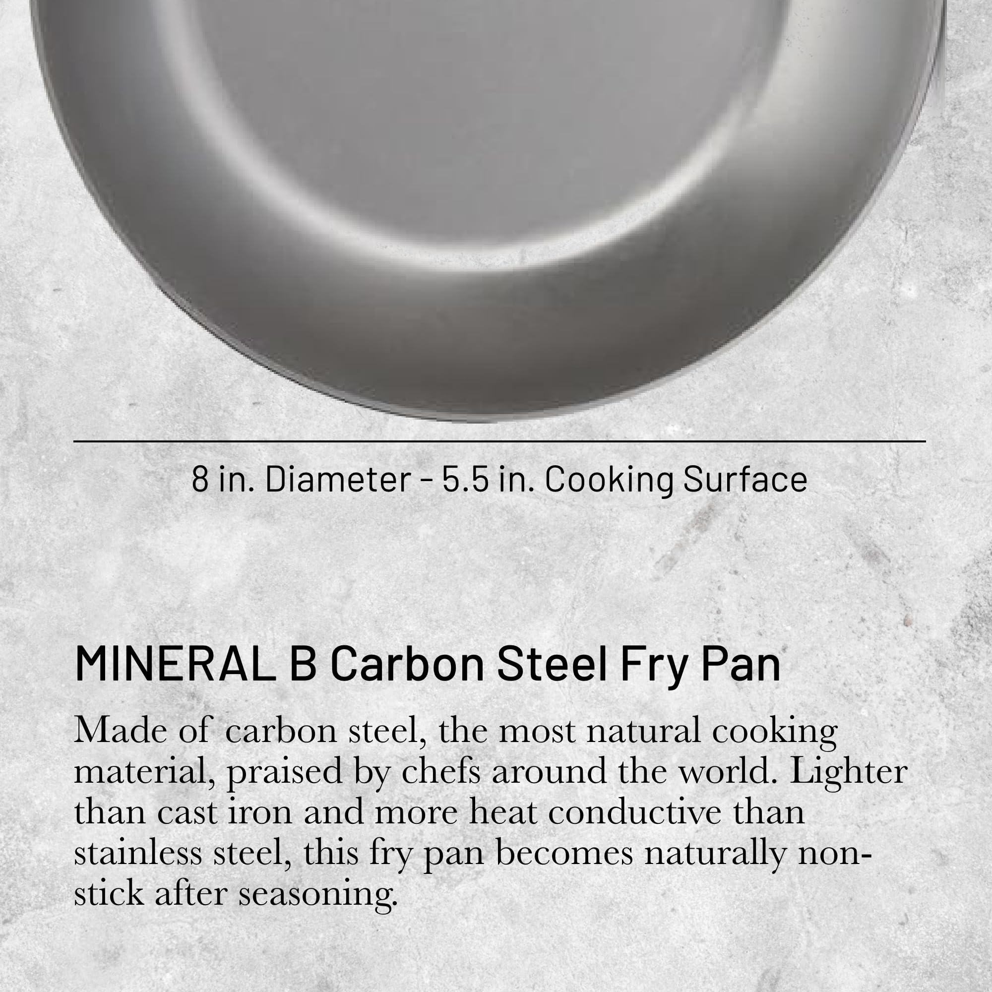 Sartén De Buyer MINERAL B Pro, enfoque en sellado de carne para dorado parejo