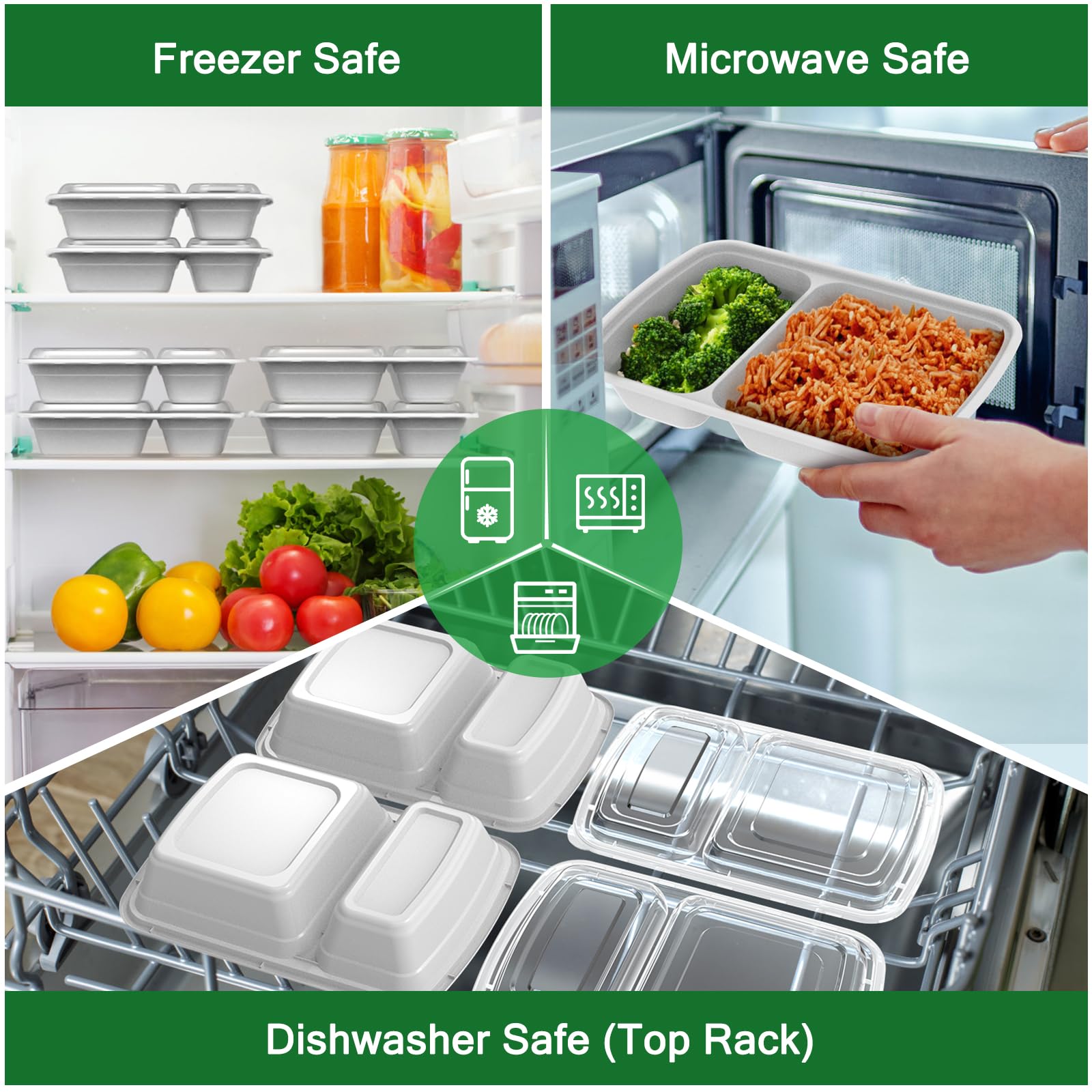 Dealusy lote de 50 unidades, 100 piezas, ideal para la planificación de comidas.