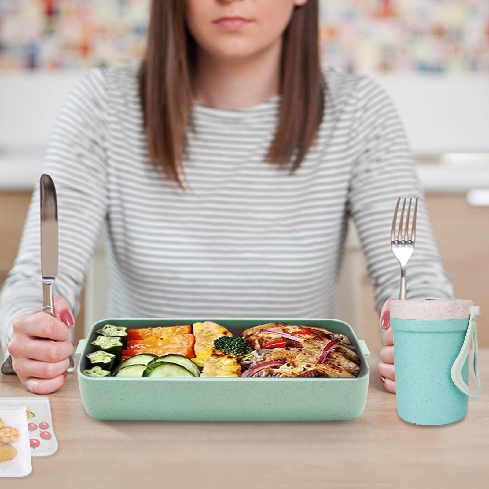 DearHomie Bento Box apta para niños y adultos en cualquier jornada.