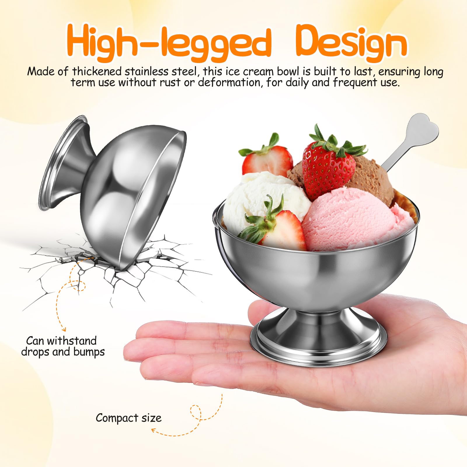 DEARMAMY cuenco-pedestal-redondo-dorado, ideal para presentar postres y ensaladas.