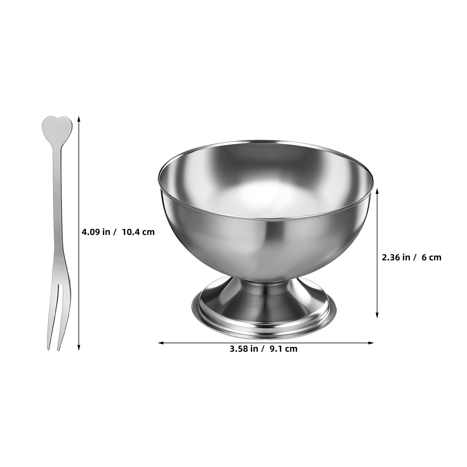 DEARMAMY vasos-postre-acero-brillante, perfecto para helados y porciones de postre.