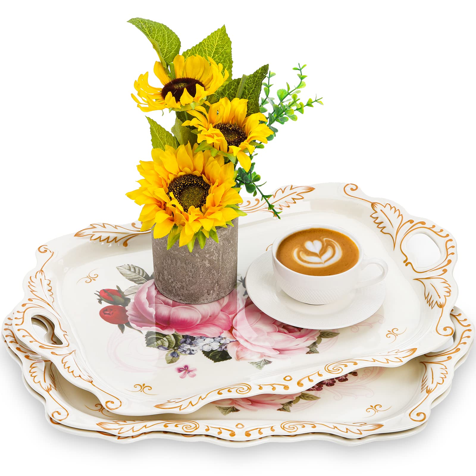 Bandeja DEAYOU con impresión floral que añade elegancia a la mesa