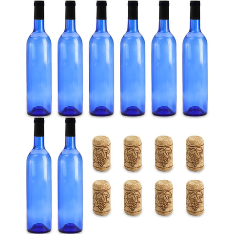 Botellas para almacenamiento de zumos y kombucha, DEAYOU azul cobalto.
