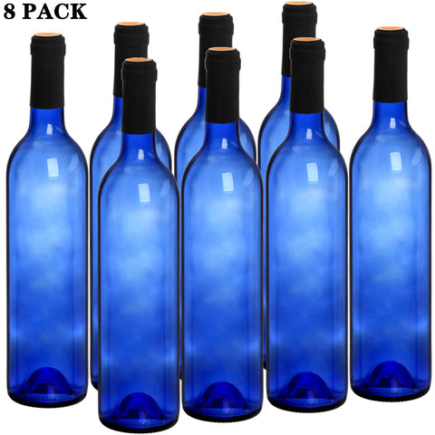Detalle del vidrio azul cobalto DEAYOU, botella gruesa de alta calidad.
