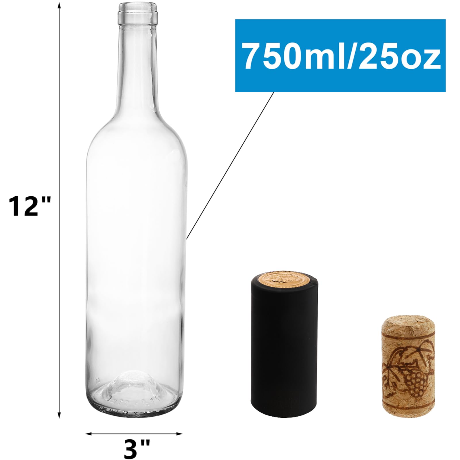 Corchos naturales DEAYOU, perfectos para sellar vinos y fermentaciones caseras.