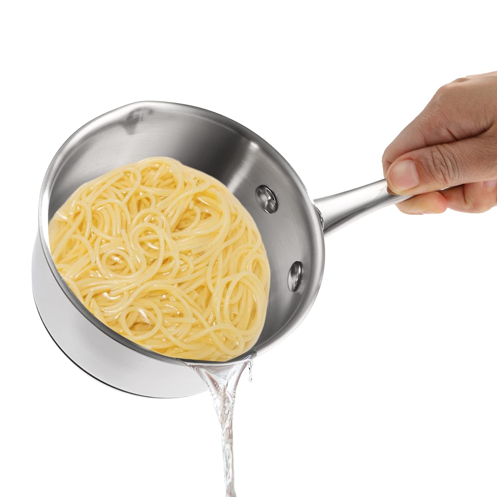 DEAYOU pan acero inoxidable 18/10 resiste uso diario sin afectar sabores ni manchas.