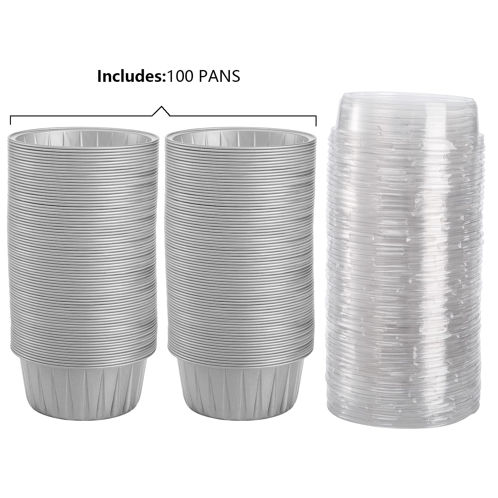 Ramequín DEAYOU de aluminio resistente al calor para postres cremosos