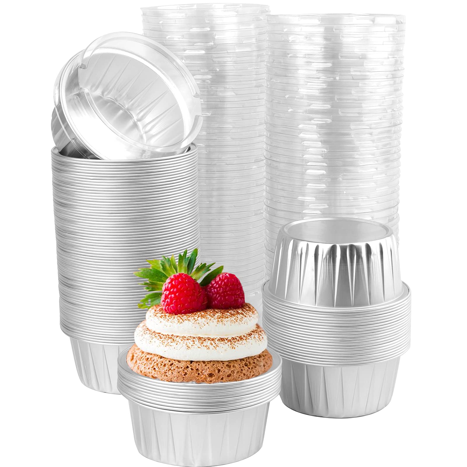 Moldes DEAYOU de aluminio con tapa para porciones individuales prácticas
