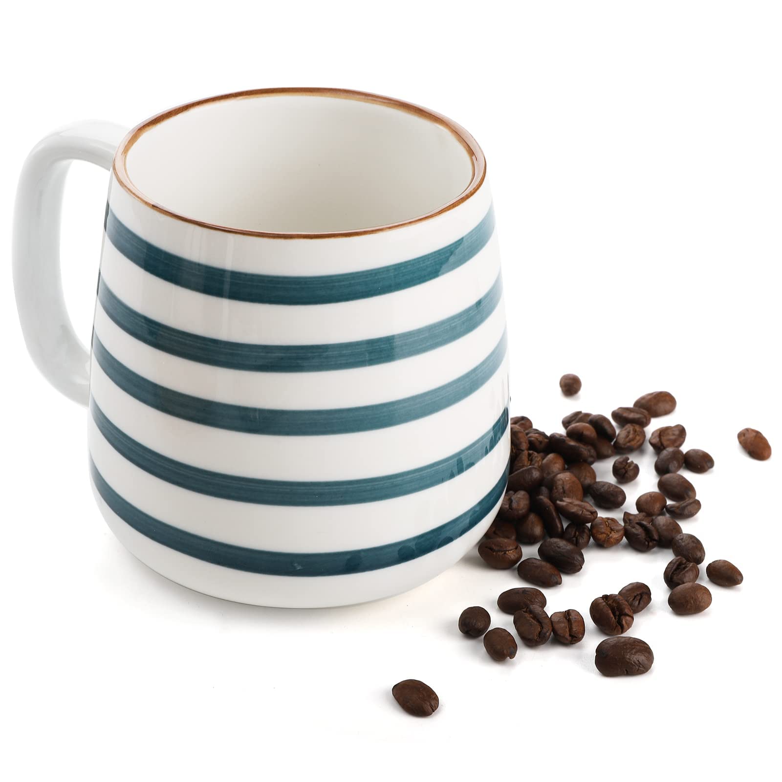 Taza ceramica DEAYOU, apta para microondas y lavavajillas.