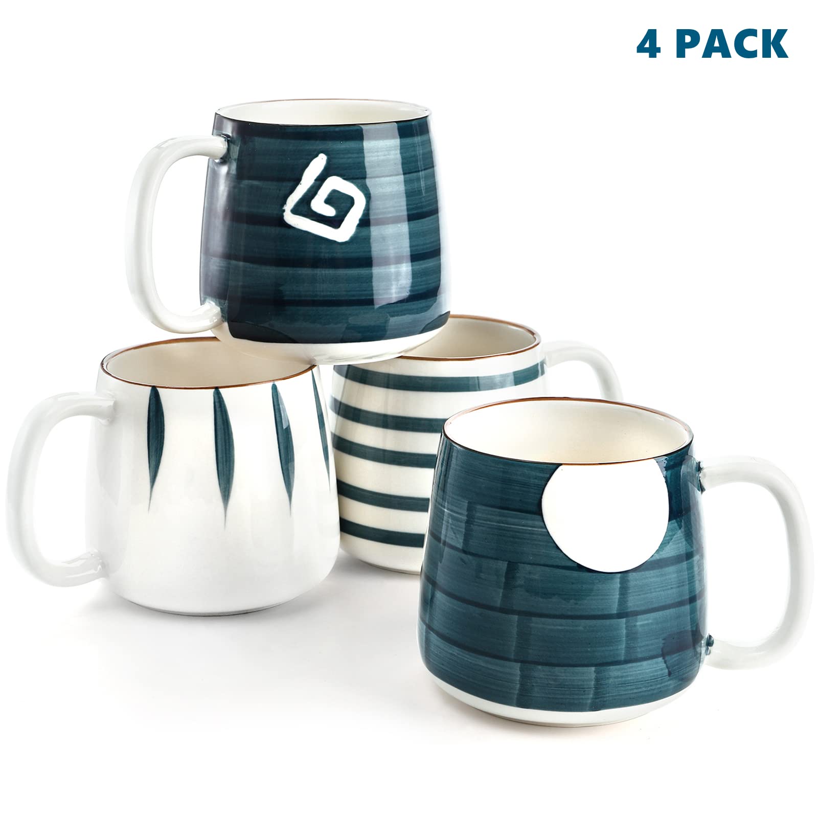 Taza ceramica DEAYOU pintada a mano, aporta arte a tu mesa.