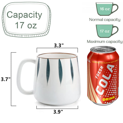 DEAYOU tazas grandes con diseño japonés, perfectas para cafe con leche.