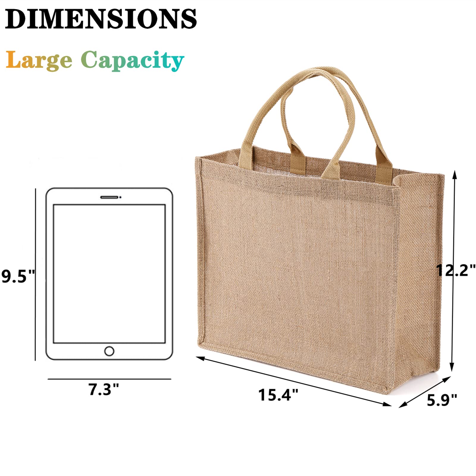 DEAYOU tote-yute-interior-laminado-resistente, perfecto para compras diarias