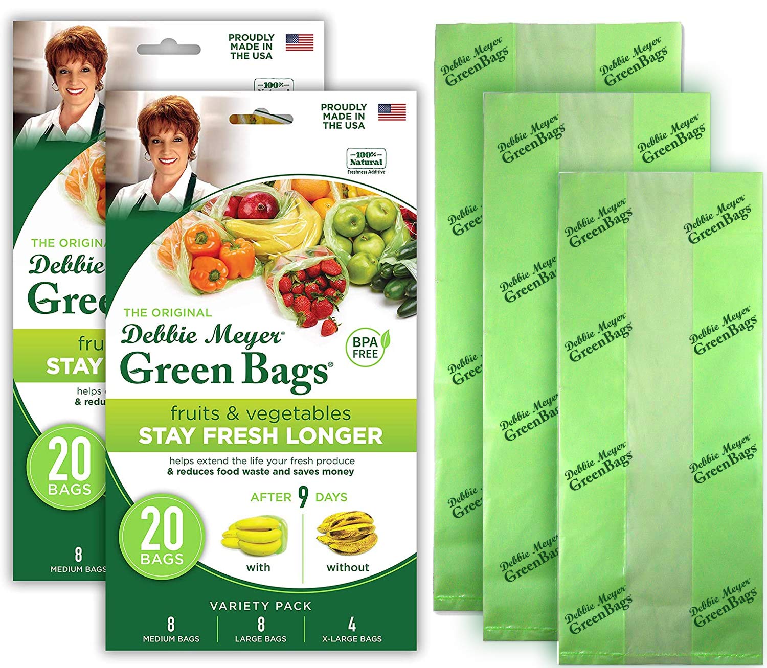 Debbie Meyer GreenBags conjunto de 40 piezas para mantener frutas y verduras frescas