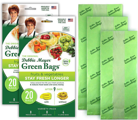 Debbie Meyer GreenBags conjunto de 40 piezas para mantener frutas y verduras frescas