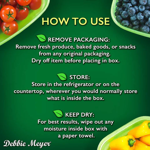 Debbie Meyer UltraLite GreenBox apto para microondas y lavavajillas para uso diario.
