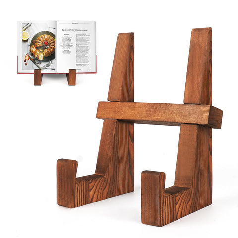 DEBETOOL porta-recetas en madera 8,8 pulgadas para cocina con manos libres