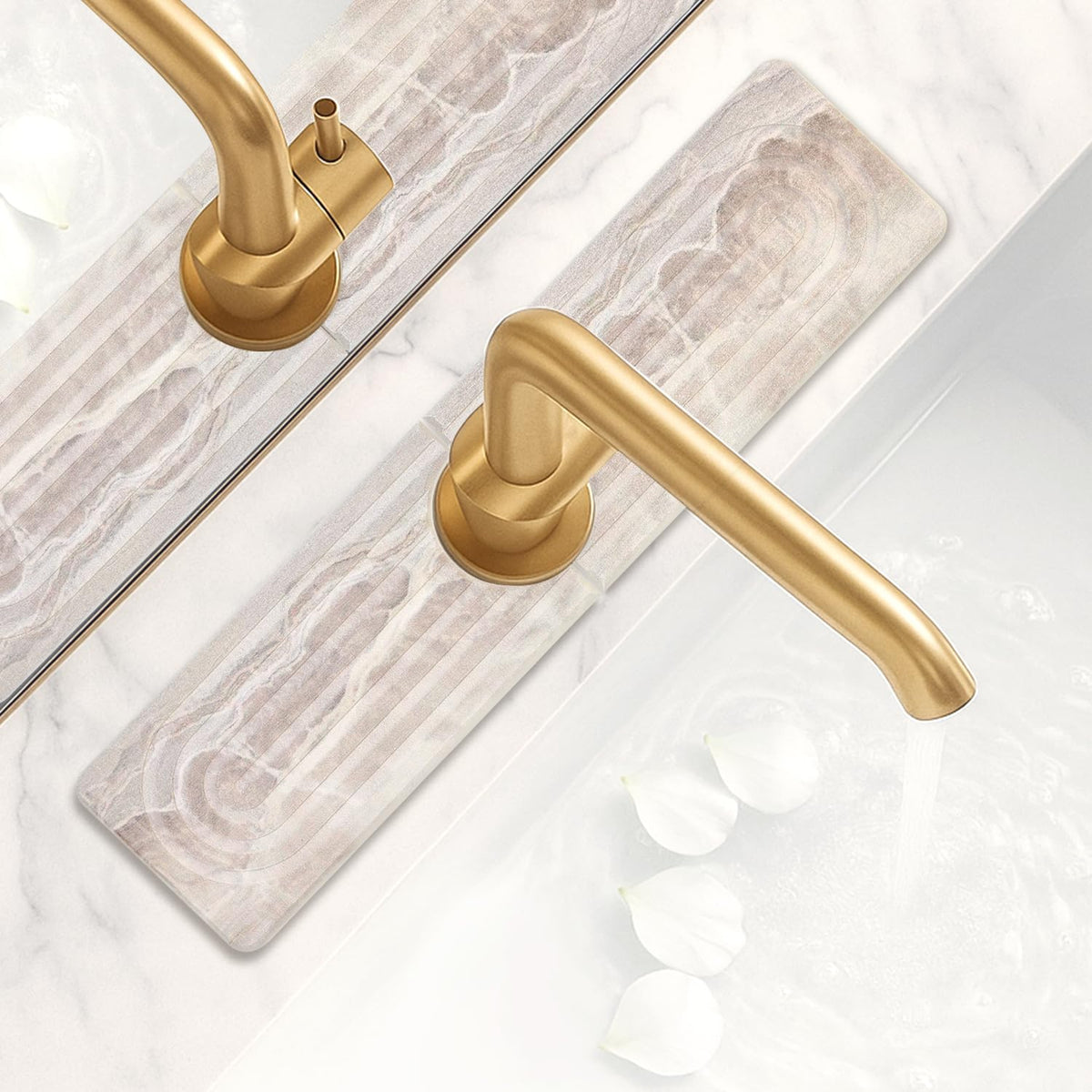 Deceram alfombrilla diatomita para grifo de cocina, absorbe agua rápidamente.